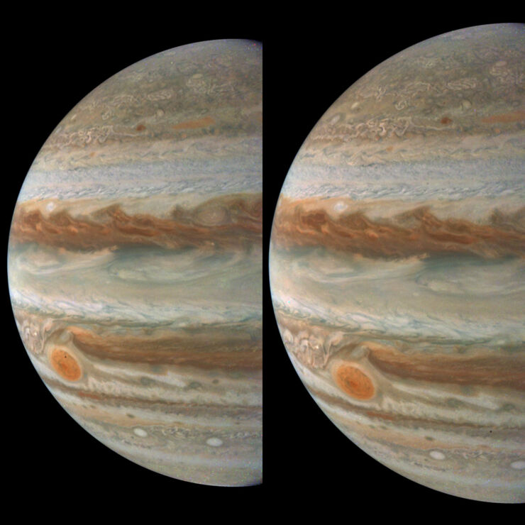 La nave Juno de la NASA Detecta la Diminuta Luna Amaltea de Júpiter