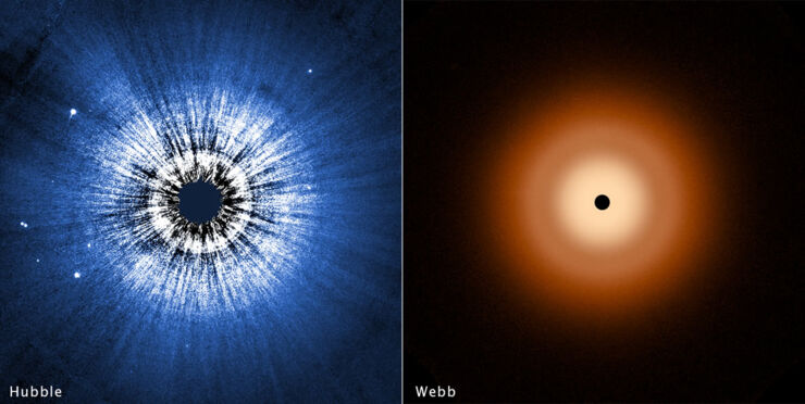 Hubble y Webb Descubren un Disco Sorprendentemente Liso Alrededor de Vega