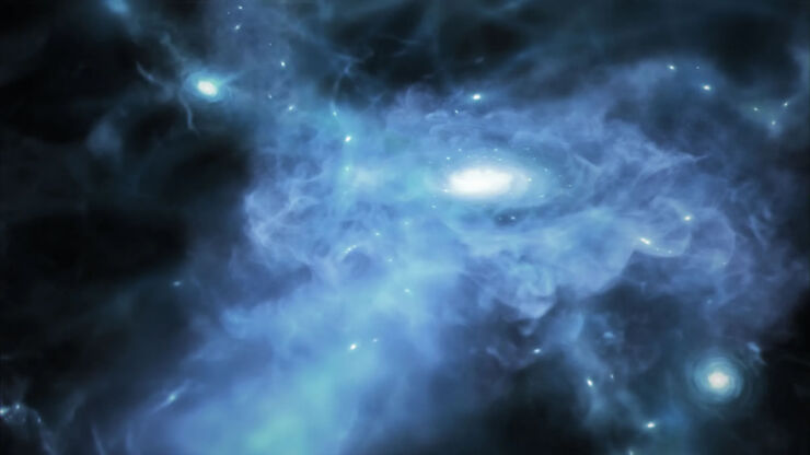 Webb Detecta Galaxias Formándose en el Universo Temprano Alimentándose de Gas Frío