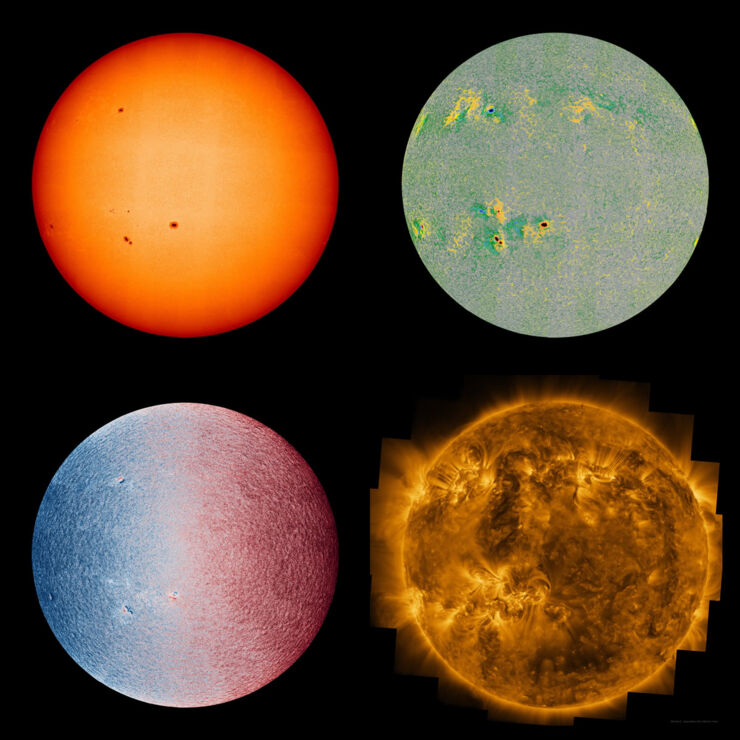 4 imágenes del sol