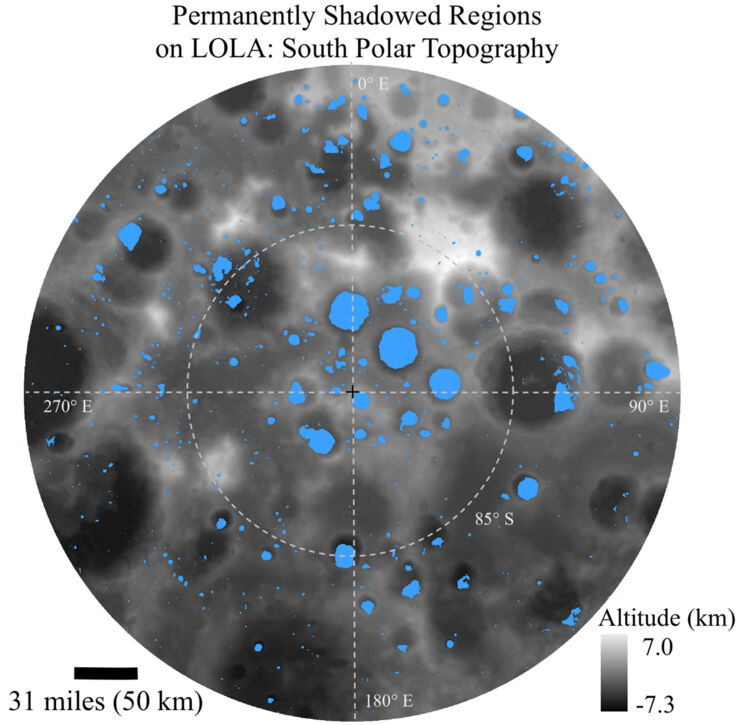 Datos de la Misión LRO Confirman que los Depósitos de Hielo Lunar Están muy Extendidos