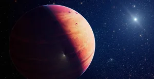 Concepto artístico del exoplaneta 29 Cygni b, un gigante gaseoso con una masa aproximada de 15 veces la de Júpiter. Los astrónomos lo estudiaron con el telescopio espacial James Webb de la NASA y determinaron que probablemente se formó mediante acreción, en lugar de por fragmentación del disco. Credit: NASA, ESA, CSA, Joseph Olmsted (STScI)