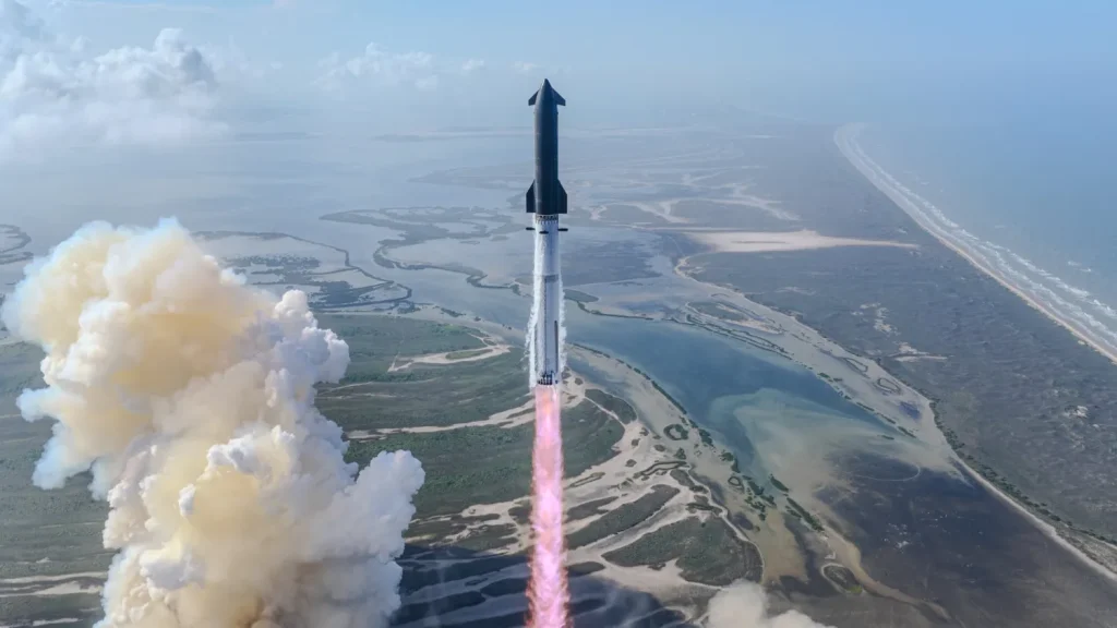 Momento del despegue del primer vuelo de prueba de Starship V3. Credit: SpaceX