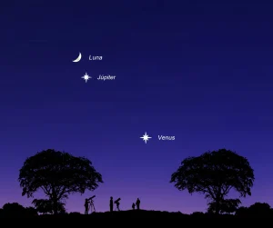 La Luna y Júpiter: Un Magnífico Espectáculo Celeste Para Observar Esta Noche
