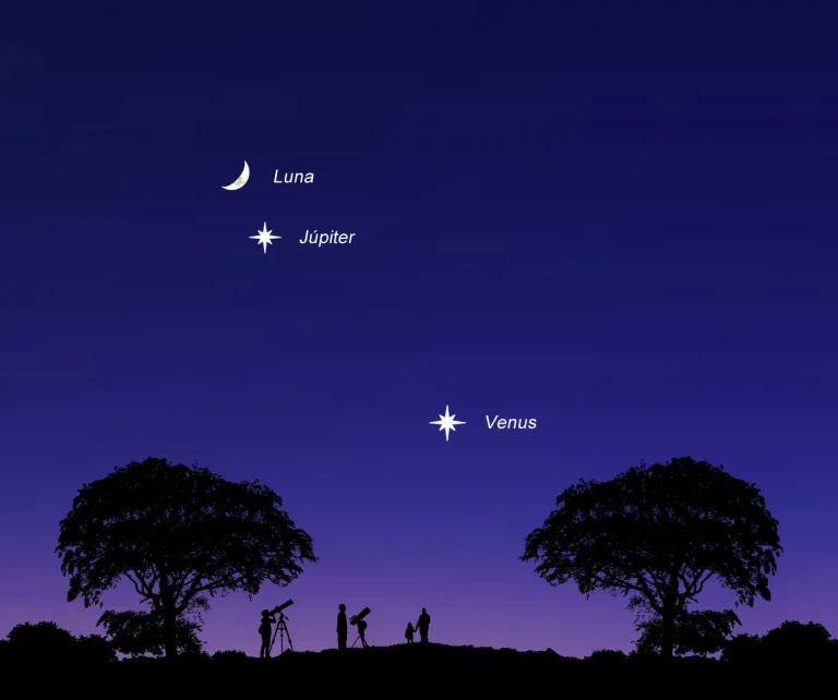 La Luna y Júpiter: Un Magnífico Espectáculo Celeste Para Observar Esta Noche