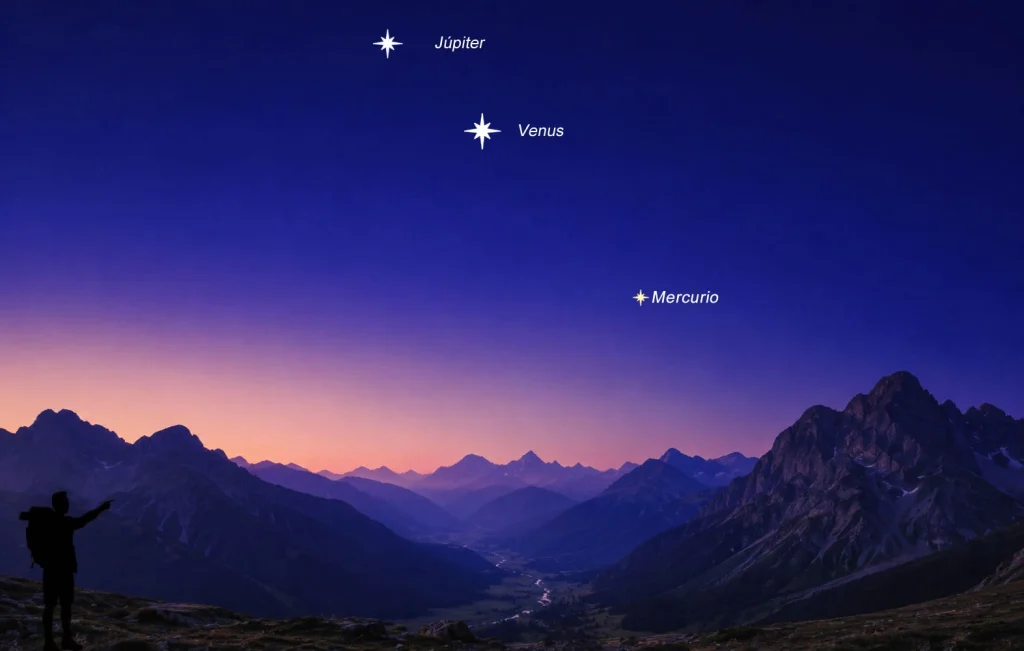 Conjunción Venus-Júpiter de Junio de 2026: Cómo Ver el Gran Espectáculo Planetario Junto a Mercurio y la Luna