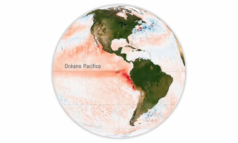 Los satélites de la ESA detectan un aumento significativo de la temperatura del océano Pacífico tropical, señal inequívoca del regreso de El Niño y sus posibles efectos sobre el clima global.